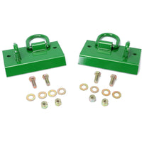 Load image into Gallery viewer, KUAFU Grab Hooks Tractor Bucket Hook Compatible with John Deere 1025R 2032R 3320 2520 Tractor Bucket Hooks Bolt on D Rings Green
