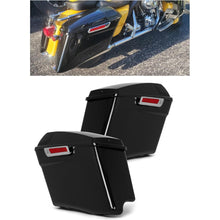 5" Stretched Hard Saddlebags w/ 5" x 7" Speaker Lids Grills Extended Saddle Bags  for  Harley Touring Street Glide Road King Electra Glide CVO Ultra-Classic 2014-2024 w/Audio Cover