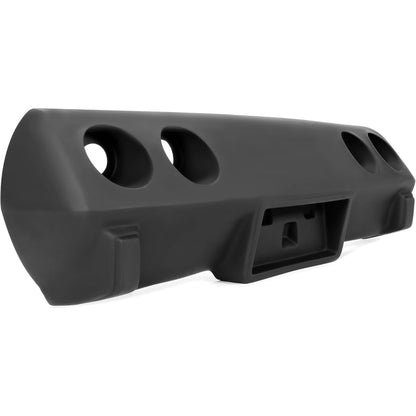 ALMULOO Front & Rear Bumper Kit Compatible with 1975 Corvette w/Letter Indents Fiberglass Painted(Primer) Black