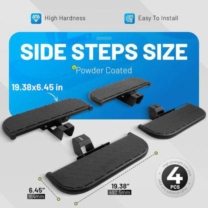 Steps Compatible with 2020-2023 Jeep Gladiator JT Wrangler 4 Door