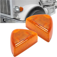 HECASA Turn Signal Light Compatible with Peterbilt 357/365/378/379/359 Amber Lens 31 LED Headlight Marker Light Running Light 2Pcs