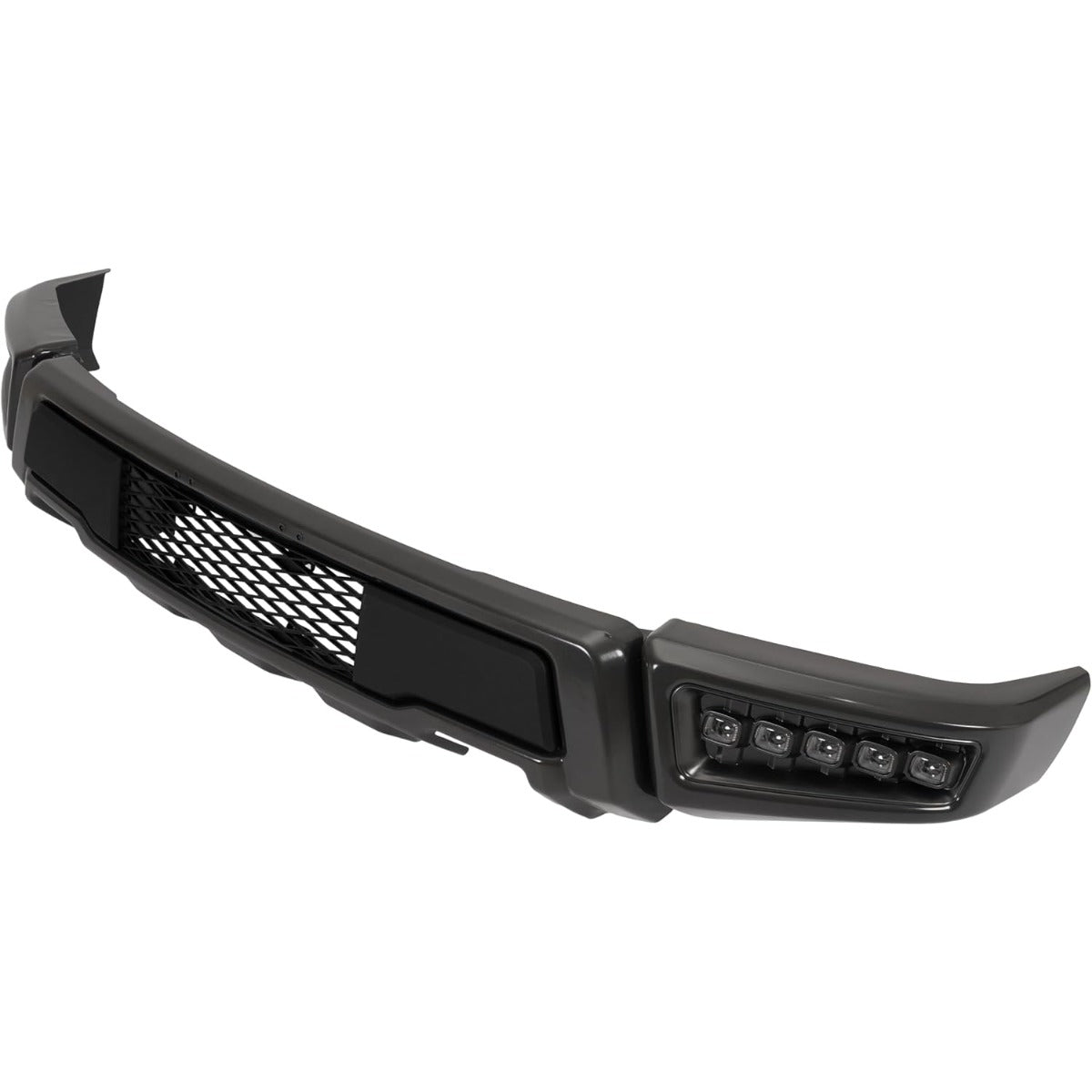 Front Bumper W/LED Fog Lights Compatible with 2009 2010 2011 2012 2013 2014 Ford F150 Crew/Extended Cab Pickup 4-Door/Standard Cab Pickup 2-Door Except Raptor Model, Raptor Style Bumper 3 Pcs