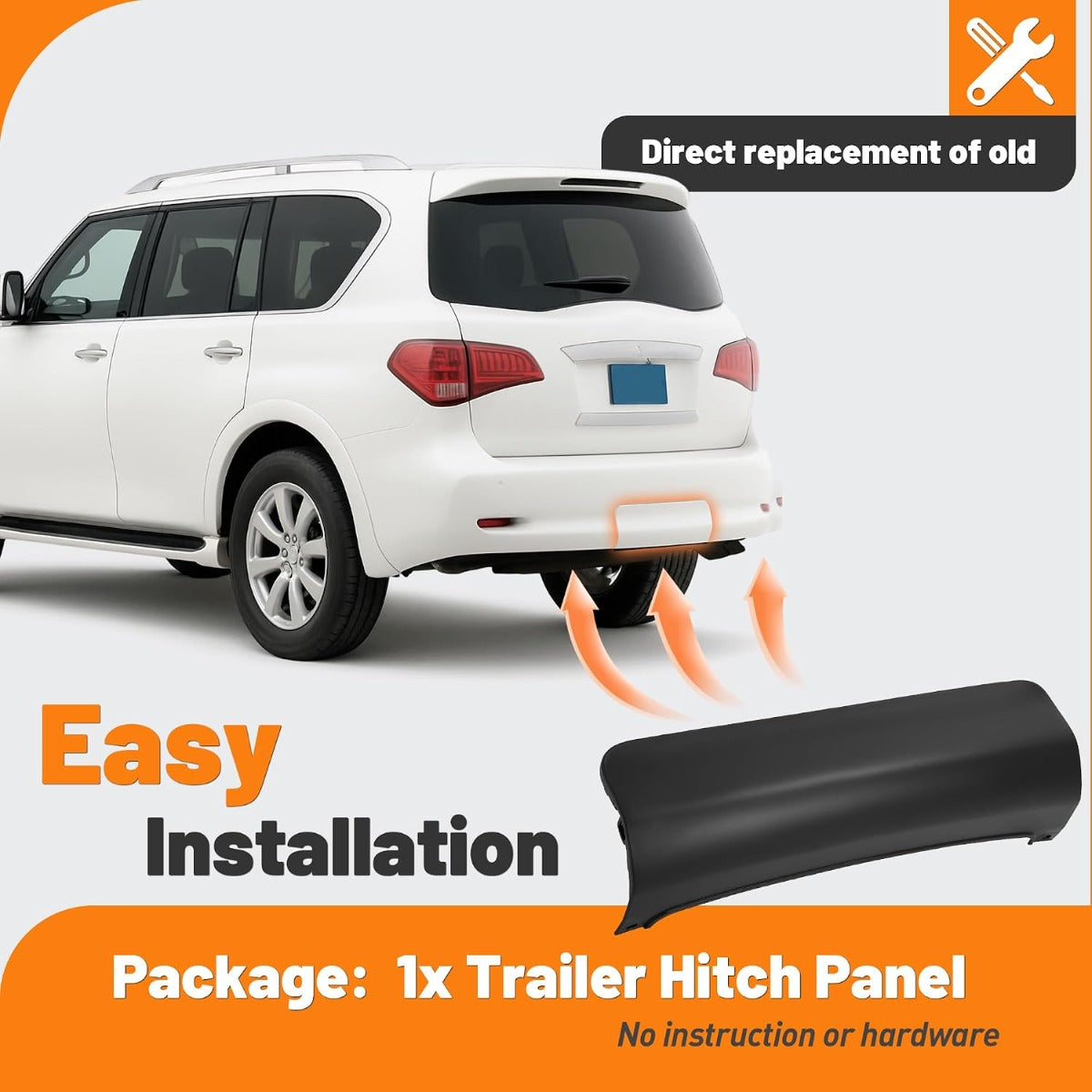 KUAFU Trailer Hitch Cover Compatible with 2011-2017 Infiniti QX56 QX80