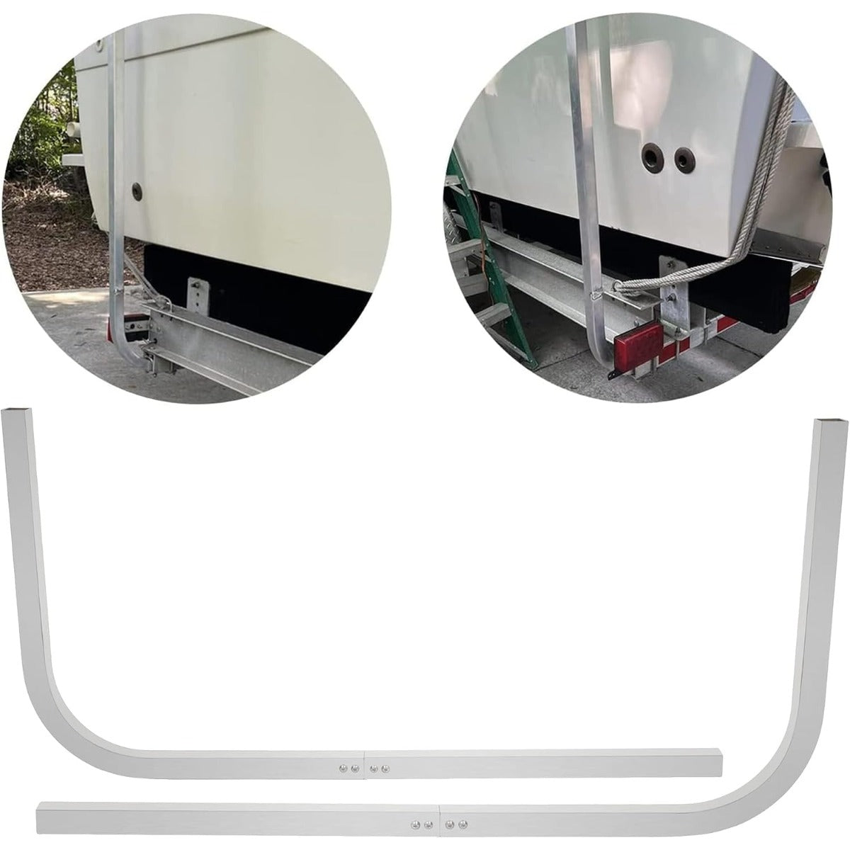 HECASA 2PCS Aluminum Boat Trailer Guide On Poles 1-1/2" Square | 1/8" Thick in Pair