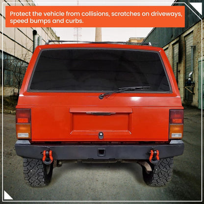 DIY Rear Bumper Kit Bare Metal Compatible with 1984-2001 Jeep Cherokee XJ Rear Winch Bumper Kit LYAM-259