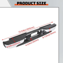 ECOTRIC Rear Step Bumper Bar Chrome Compatible with 1999-2006 Chevy Chevrolet Silverado GMC Sierra 1500 2500 W/Pad & License Plate Lights Replacement for GM1103122 12496085 FLEET SIDE BED ONLY