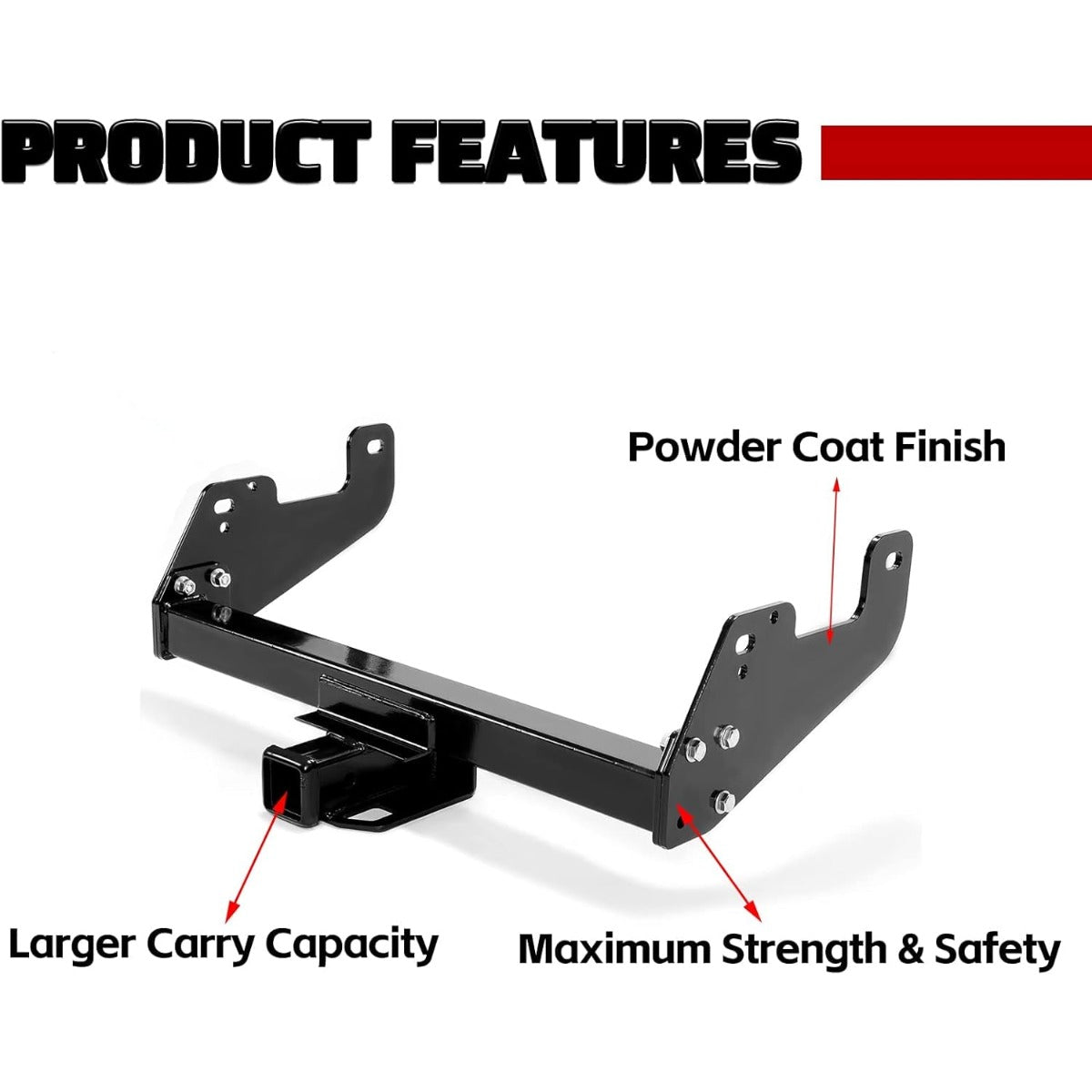 Class 4 Trailer Hitch Compatible with 2015-2026 Ford F150 F-150 2" Receiver Hitch Rear Bumper Tow Hitch