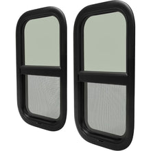RV Window 12 Inches W x 22 Inches H for Trailer Cargo Camper Vertical Sliding Replacement with Trim Kit 2pcs LYAP-914-2