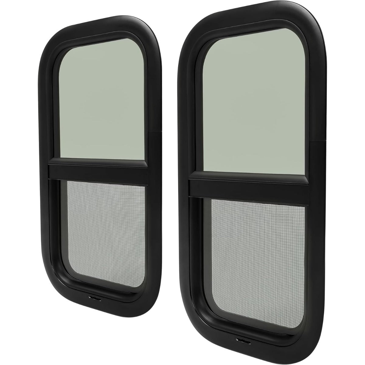 RV Window 12 Inches W x 22 Inches H for Trailer Cargo Camper Vertical Sliding Replacement with Trim Kit 2pcs LYAP-914-2