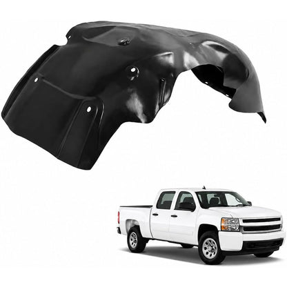 Front Right Fender Liner Compatible with 2007-2013 Chevy Chevrolet Silverado 1500 Replace for 22779790 15945960 20782780 25828536GM1249183 Plastic(PE) Wheel Liner Splash Guard Unfinished Black
