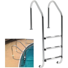 HECASA 3 Step Swimming Pool Ladder with Anti-Slip Pads for Indoor/Outdoor | In-Ground Pool 300LBS Capacity Easy to Assemble and Climb 304 Stainless Steel