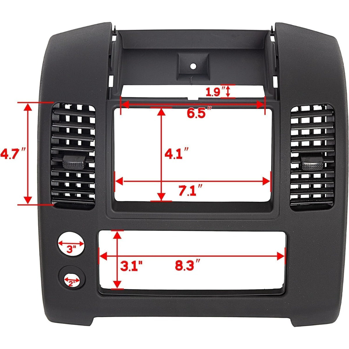 Center Dash Console Panel Trim Compatible with 2005-2020 Nissan Frontier Replacement for Part Number 68259-ZP16C, Matte Black