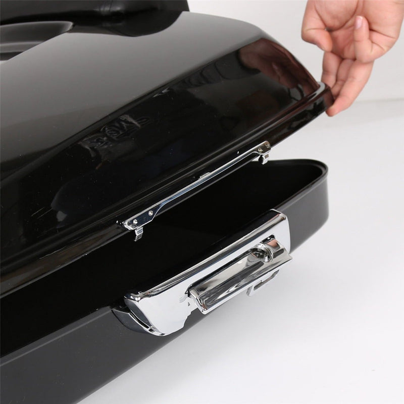 5.5inches Razor Motorcycle Trunk Luggage w/Backrest Compatible with 2014-2024 Harley Davidson Touring Models Trunk Tail Box DTS