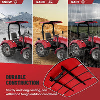 Load image into Gallery viewer, Tractor Canopy for ROPS 48-3/8&quot; X 48-3/8&quot; - Red Rops Canopy for Tractor and Mowers Umbrella (Will Add About 4&#39;&#39; to The Height of The Tractor)
