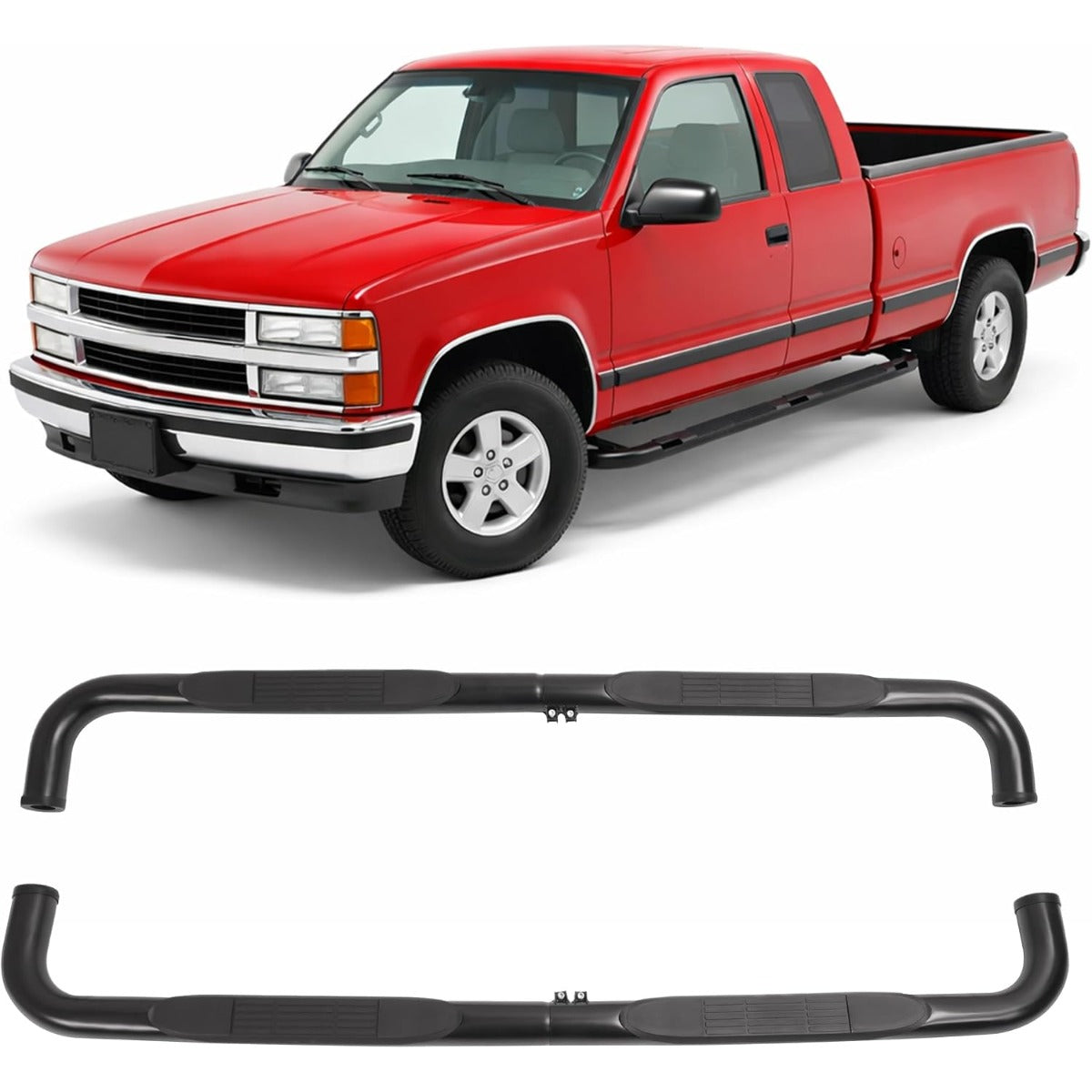 ALMULOO Steps Compatible with 88-98 Chevrolet/GMC C/K 2 Door Extended CAB