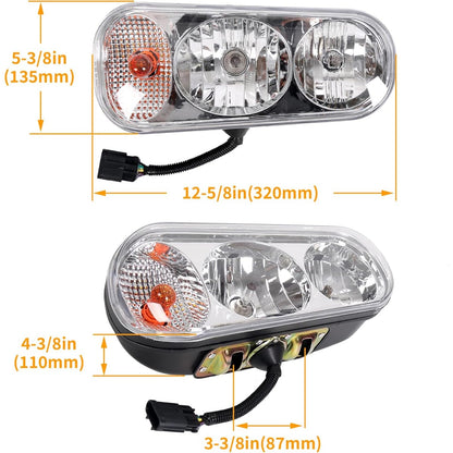 Universal Halogen Snow Plow Lights Kit Compatible with Boss Western Meyer Blizzard Curtis Snowdog Replacement for 1311100 Snow Plow Lights Accessories LYPL-067