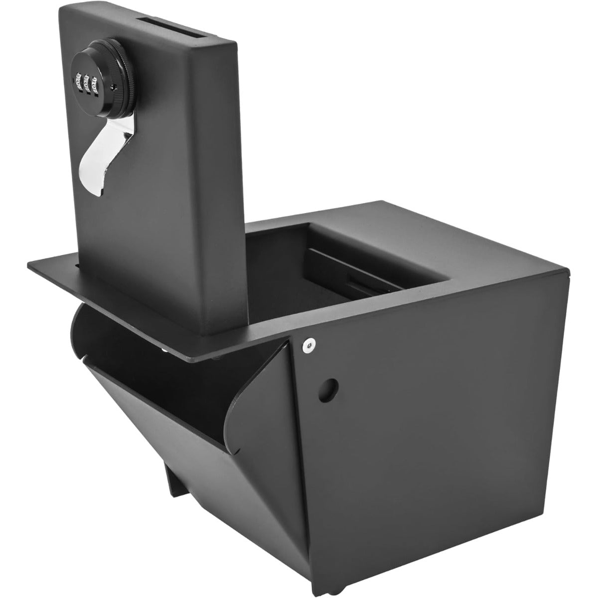 ALMULOO Center Console Lock Safe Gun Box Compatible with 2011-2019 Ford Explorer Powder Coated Heavy Duty Steel Console Organizer Locking Vault Storage with 3-Digit Combo Password