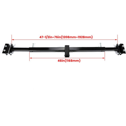 2 Inch Towing Hitch Receiver Adjustable Accessories Trailer Hitch RV Trailers 5th Wheel Camper Bumper Receiver Powder Coated Steel Black LYAM-703S