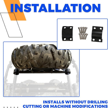 Spare Tire Carrier Rack Mount Heavy Duty Compatible with 2014-2023 Polaris RZR XP 1000 XP Turbo XP 4 1000 UP to 30 Inches TIRE LYPS-039
