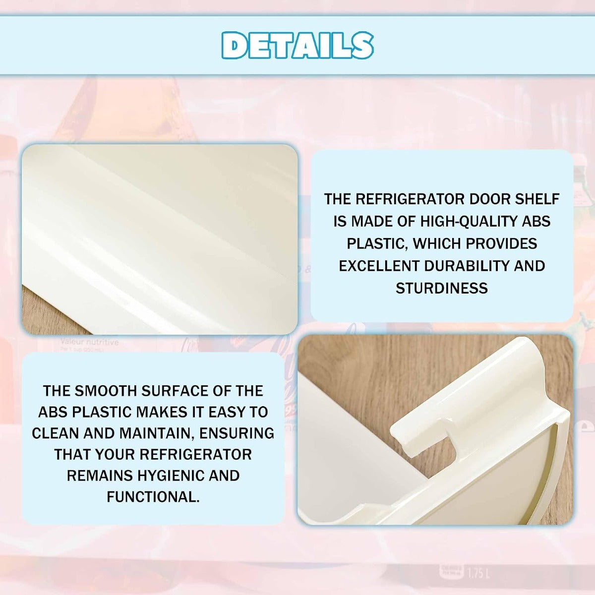 Kojem 240323001 AP2115741 PS429724 Replacement Refrigerator Door Bin Shelf Compatible with Frigidaire Refrigerator Lower Door Shelf Replacement for AH429724, 240323007 - White ABS Plastic 2Pcs