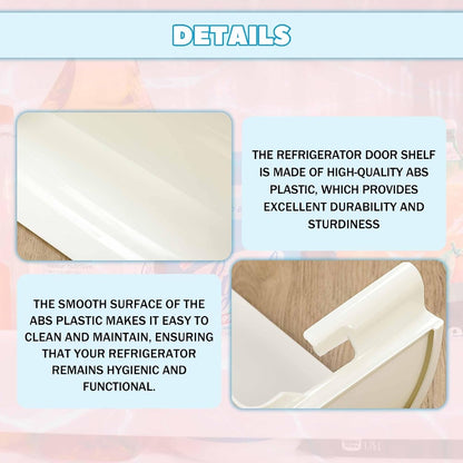 Kojem 240323001 AP2115741 PS429724 Replacement Refrigerator Door Bin Shelf Compatible with Frigidaire Refrigerator Lower Door Shelf Replacement for AH429724, 240323007 - White ABS Plastic 2Pcs