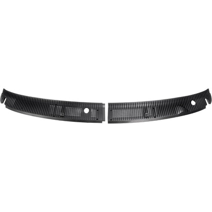 HECASA Front Windshield Wiper Cowl Panel Cover Compatible with 1992-2024 Ford E-Series E-150 E-250 E-350 Replacement for 8C2Z15022A68AA 8C2Z15022A69AA Window Wiper Cowl Panel Vent Grille Plastic Black