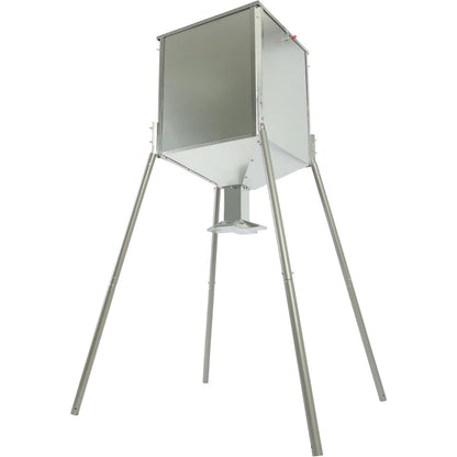 HECASA Steel 450LB Capacity Big Game Gravity Deer Feeder Galvanized Hunting w/o Foot Kit