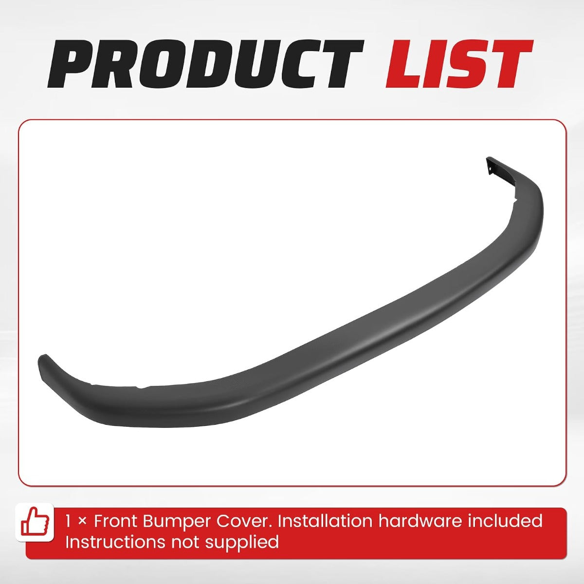ALMULOO Front Bumper Cover Compatible With 1994-2002 Dodge Ram 1500 2500 3500 Base Replacement for 55076610AB CH1000160 Upper Bumper Panel skin Fascia Face Overlay Plastic PP Textured Black