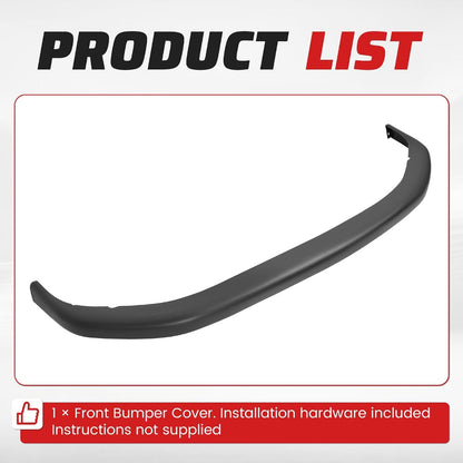 ALMULOO Front Bumper Cover Compatible With 1994-2002 Dodge Ram 1500 2500 3500 Base Replacement for 55076610AB CH1000160 Upper Bumper Panel skin Fascia Face Overlay Plastic PP Textured Black