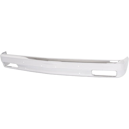 KUAFU Front Bumper Face Bar Compatible with 1982-1994 Chevy Chevrolet S10 Blazer GMC S15 Jimmy Sonoma W/License Plate W/O Impact Strip Holes Impact Bar Replacement for GM1002365 14033726