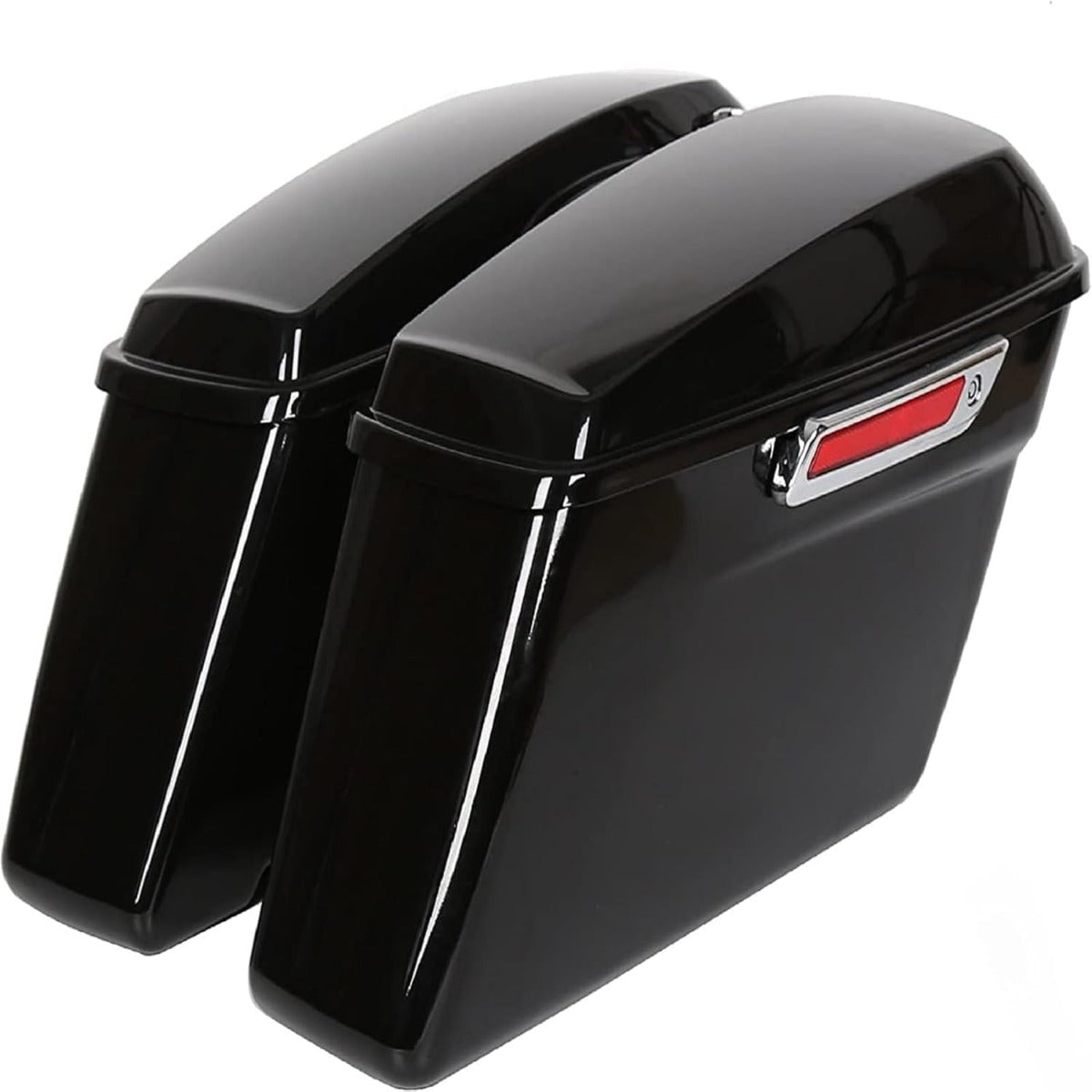Hard Saddlebags w/Conversion Brackets  for  Harley Softail Fatboy Heritage 1984-2017 Fat Boy Deluxe Motorcycle Saddle Bags Black - 2 Packages
