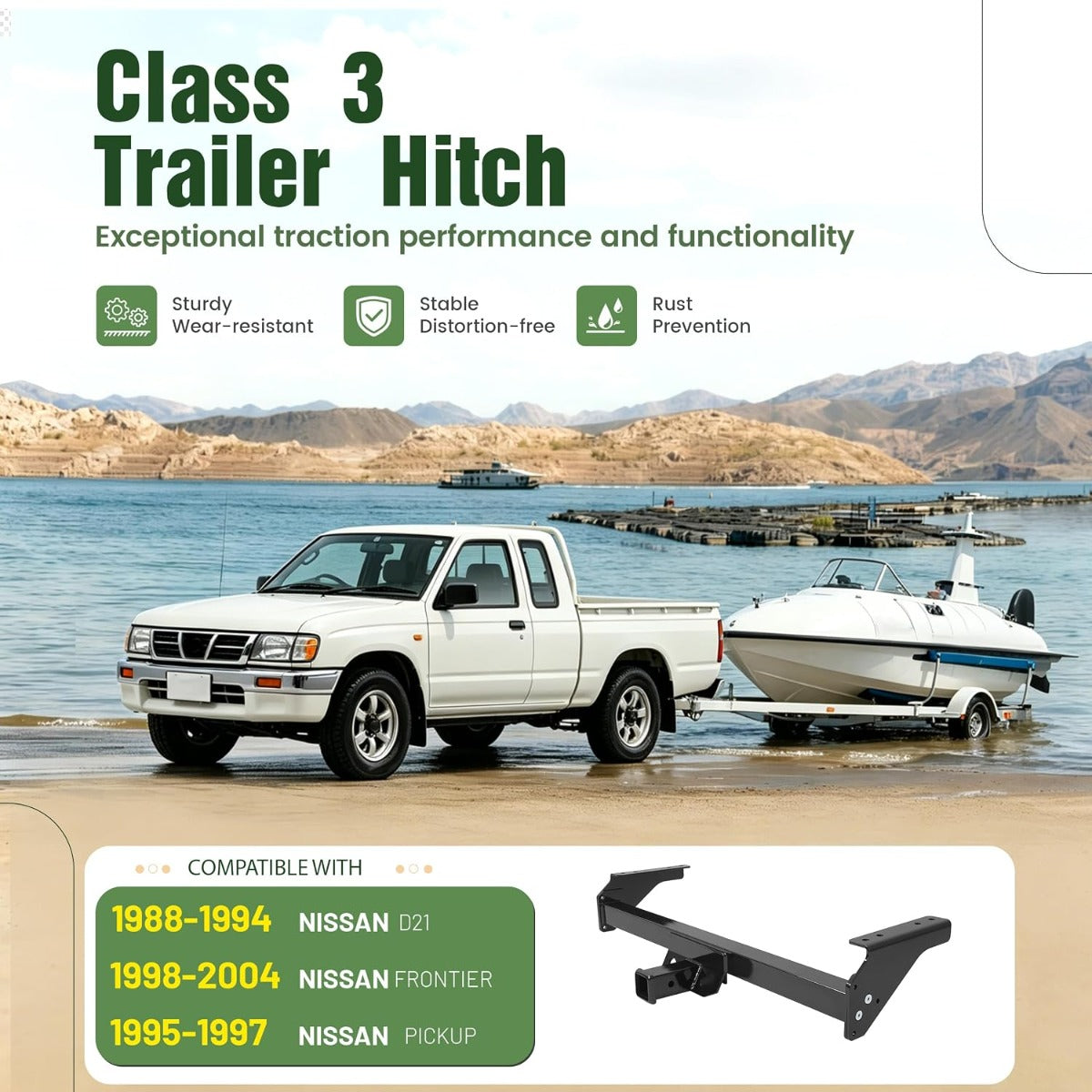 ALMULOO 2'' Class 3 Trailer Hitch