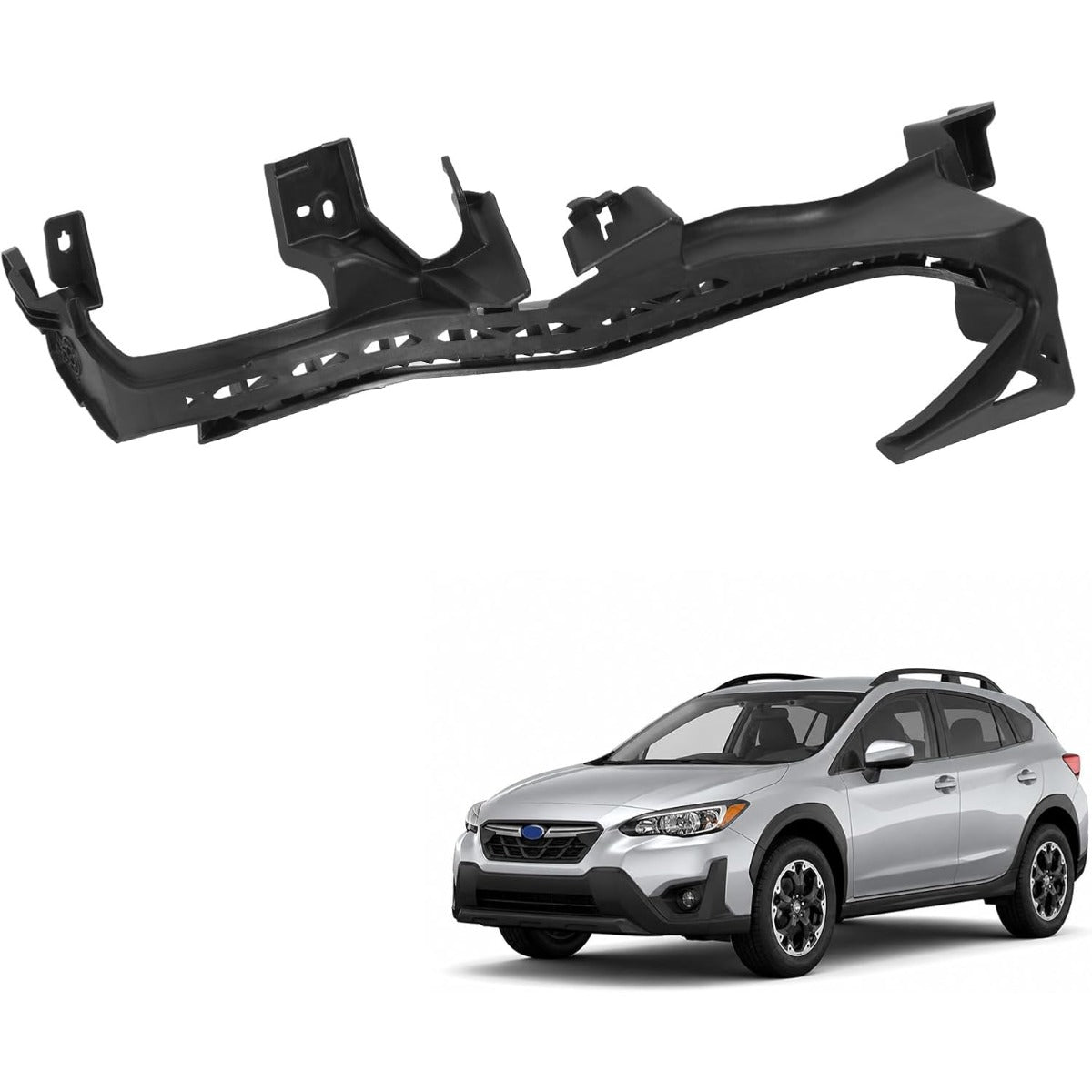 ALMULOO Front Bumper Bracket Compatible with 2018-2023 Subaru Crosstrek Plastic(PP+GF30) Black Replace For 57707FL000 SU1043106 Right