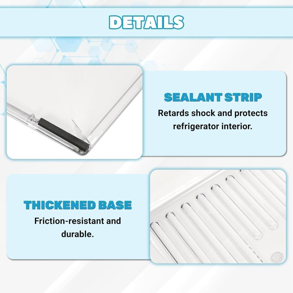 2188656 Replacement Crisper Drawer (Upper) Compatible with Whirlpool Kenmore Refrigerator Upper Bin with Humidity Control Plastic (PS) Clear LYOP-047