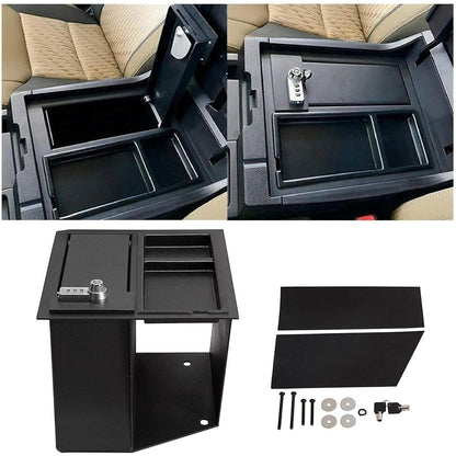 Center Console Storage Compatible with 2014-2022 Toyota Tundra Replacement for 00016-34174 0001634174 w/Tray Key Lock Box Safe Gun