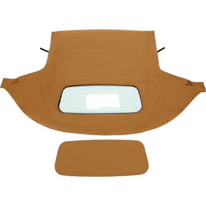 Convertible Soft Top for 1990-2005 Mazda Miata, Tan Soft Roof Replacement with Clear Heated Glass Window, Premium Grade Sailcloth Vinyl
