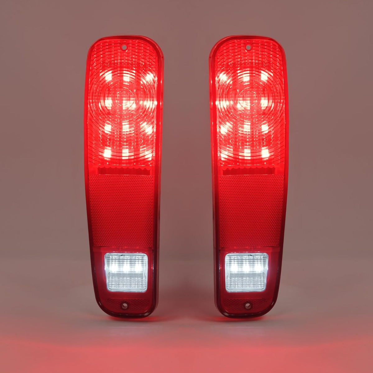 HECASA 8PCS Tail Lights & Front Parking Lights & Side Markers Kit Compatible with 1973-1977 Ford Pickup Red+Amber Lens