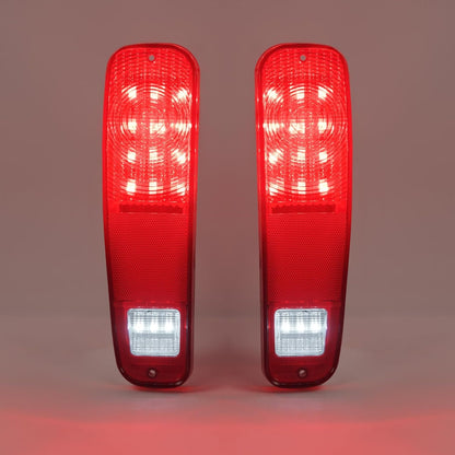 HECASA 8PCS Tail Lights & Front Parking Lights & Side Markers Kit Compatible with 1973-1977 Ford Pickup Red+Amber Lens
