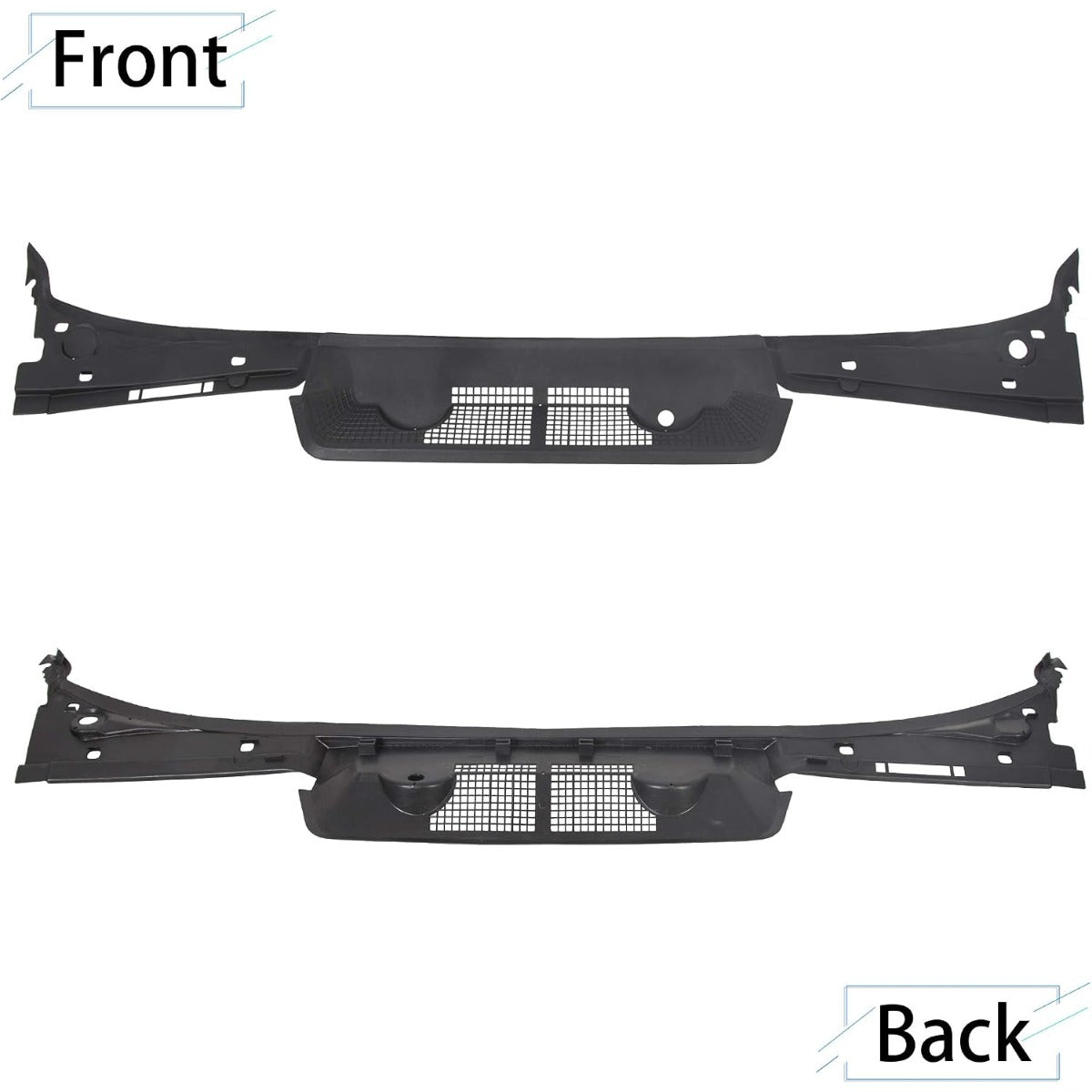 KUAFU Windshield Wiper Cowl Panel Grille Screen Compatible with 1992-1999 BMW E36 318i 318is 323i 323is 328is Replacement for 51711977677 Windscreen Wiper Motor Cover Cowl Trim