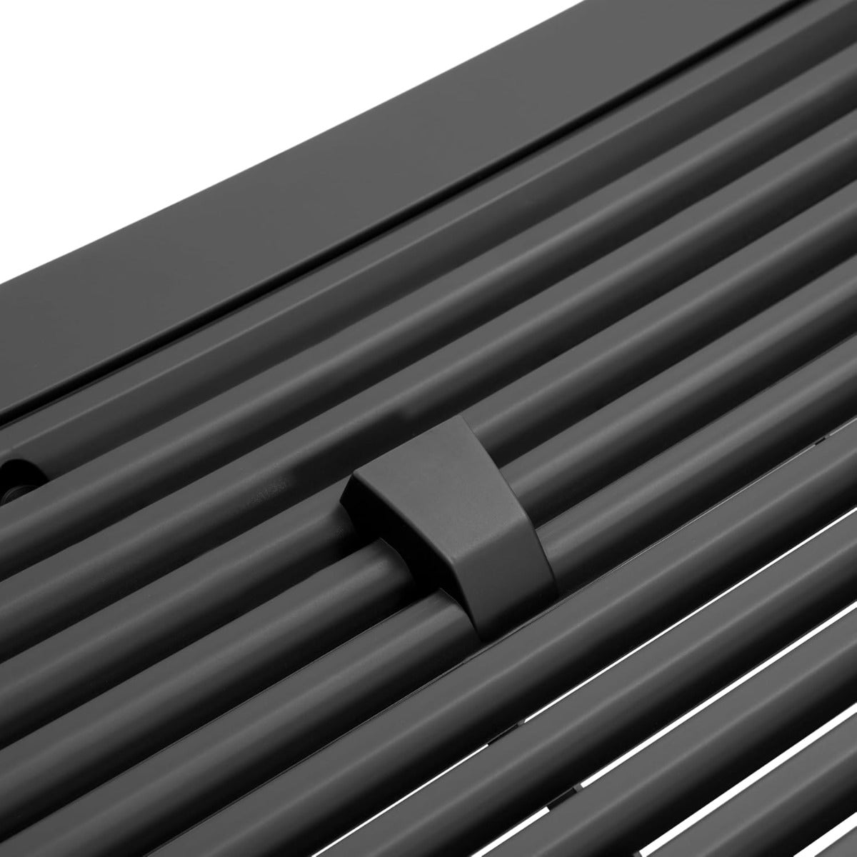 HECASA Front Windshield Wiper Cowl Panel Cover Compatible with 1983-1993 Ford Mustang Cobra Window Wiper Panel Cover Vent Grille Replacement for FO1271100 E3ZZ6102228A Black Plastic