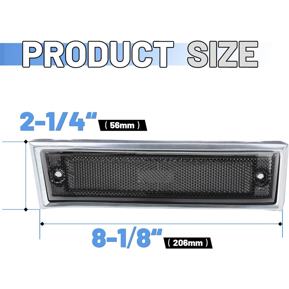 KUAFU Smoked Front Fender Side Marker Light Compatible with 1981-1991 Chevy/GMC C/K Series/Suburban/Blazer/Jimmy Replace for GM2551107 GM2550115 915558 915557 18120166 18120066 Bumper Side Lamp