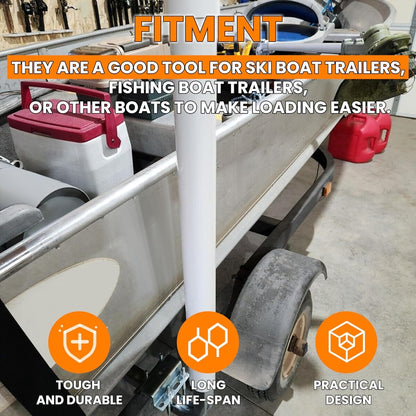 KUAFU 40-60In Adjustable Boat Trailer Guide Poles with PVC Pipes for Ski Boat Fishing Boat or Sailboat Trailer Compatible with Frames up to 3" w x 4-1/4" H