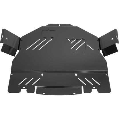 Engine Splash Shield Compatible with 2015-2021 Subaru STI Under Tray Skid Plate Guard Engine Case Guard Cover Aluminum ‎Powder Coated Black
