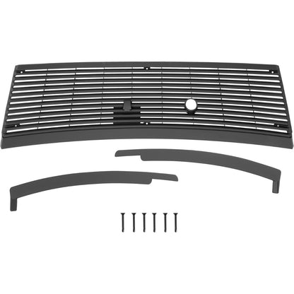 HECASA Front Windshield Wiper Cowl Panel Cover Compatible with 1983-1993 Ford Mustang Cobra Window Wiper Panel Cover w/Lower Windshield Trim Moldings Replacement for FO1271100 E3ZZ6102228A Black