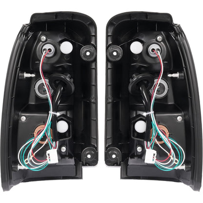 HECASA Tail Lights Compatible with 1996-2002 Toyota 4Runner LED Rear Brake Tail Lamps Driver and Passenger Side (Smoke Lens Black Housing)