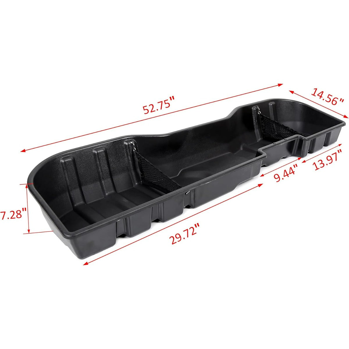 Under Seat Storage Box Compatible with Crew Cab 2007-2019 Silverado/Sierra 1500 / 2500HD / 3500HD Under Seat Storage Container Replacement for #23183674 LYAP-211