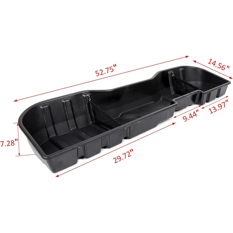 Under Seat Storage Box Compatible with Crew Cab 2007-2019 Silverado/Sierra 1500 / 2500HD / 3500HD Under Seat Storage Container Replacement for #23183674 LYAP-211