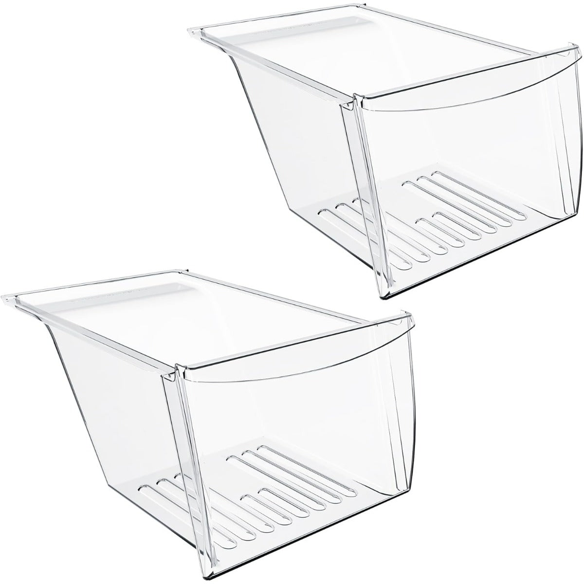 2 Pack 240337103 Refrigerator Crisper Drawer Compatible with Kenmore Frigidaire Fridge Drawer Refrigerator Pan Shelf 240337102 240337105 240337107 240337108 240337109 Replacement Only LYOP-048X2