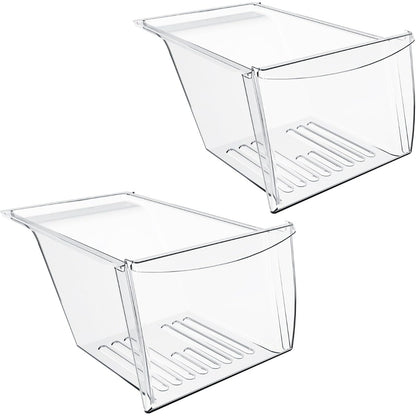 2 Pack 240337103 Refrigerator Crisper Drawer Compatible with Kenmore Frigidaire Fridge Drawer Refrigerator Pan Shelf 240337102 240337105 240337107 240337108 240337109 Replacement Only LYOP-048X2