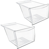 Load image into Gallery viewer, HECASA 2 Pack 240337103 Refrigerator Crisper Drawer Compatible with Kenmore Frigidaire Fridge Drawer Refrigerator Pan Shelf 240337102 240337105 240337107 240337108 240337109 Replacement Only LYOP-048X2
